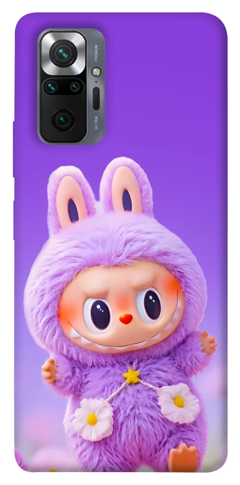 Чехол Labubu purple для Xiaomi Redmi Note 10 Pro