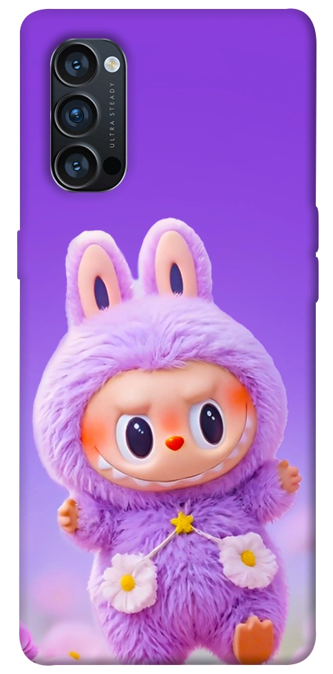 Чехол Labubu purple для Oppo Reno 4 Pro 5G