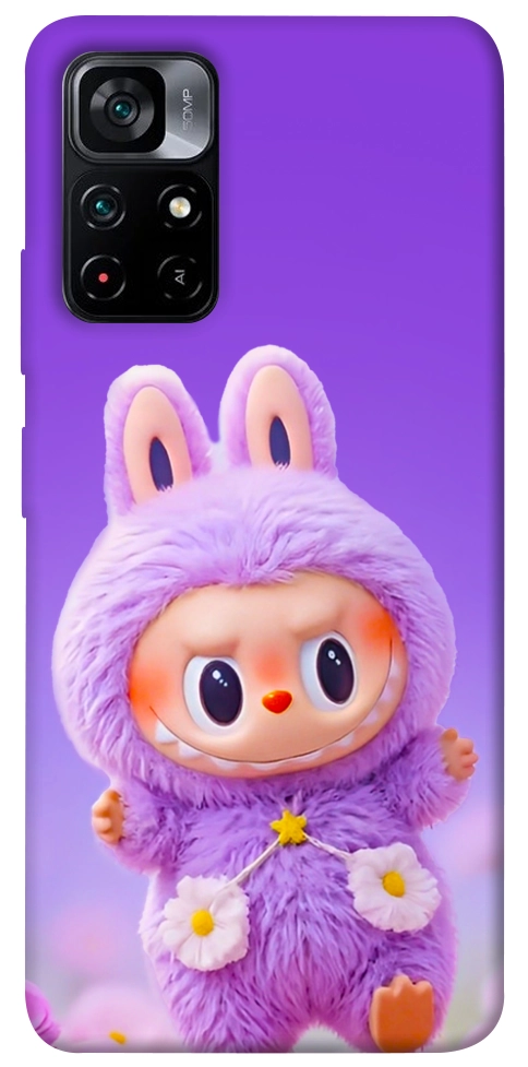Чехол Labubu purple для Xiaomi Poco M4 Pro 5G
