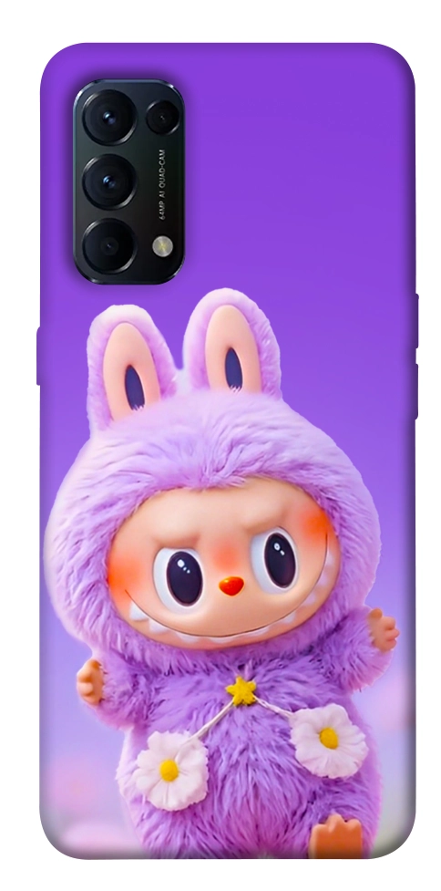 Чехол Labubu purple для Oppo Reno 5 4G