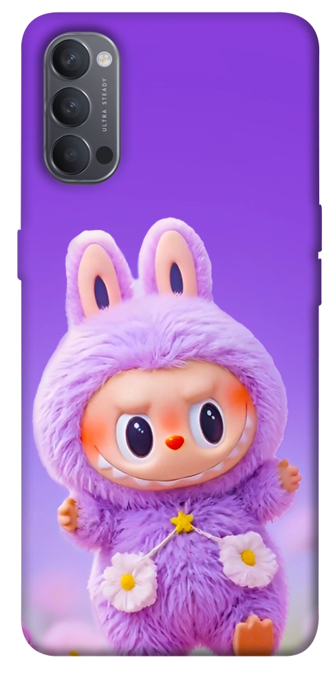Чехол Labubu purple для Oppo Reno 4
