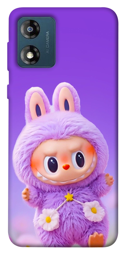 Чохол Labubu purple для Motorola Moto E13