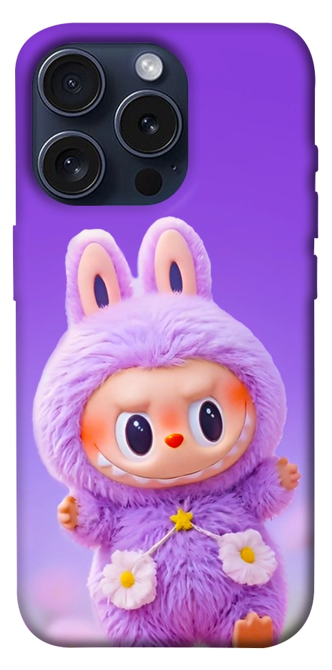 Чехол Labubu purple для iPhone 15 Pro