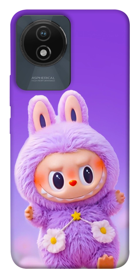 Чохол Labubu purple для Vivo Y02