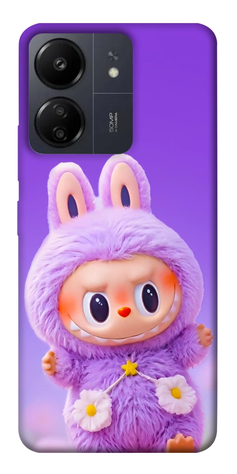 Чехол Labubu purple для Xiaomi Redmi 13C