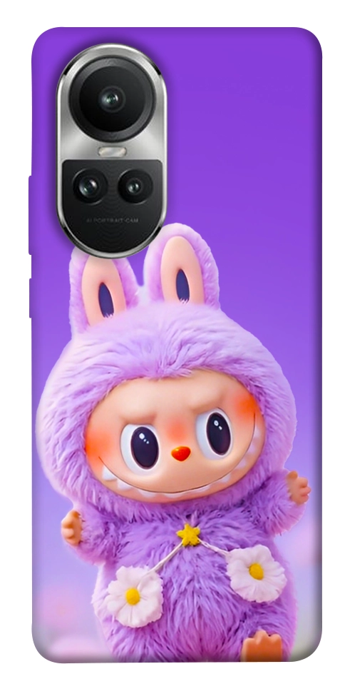 Чехол Labubu purple для Oppo Reno 10