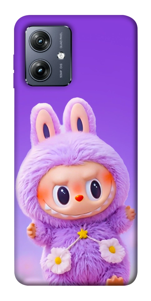 Чехол Labubu purple для Motorola Moto G54