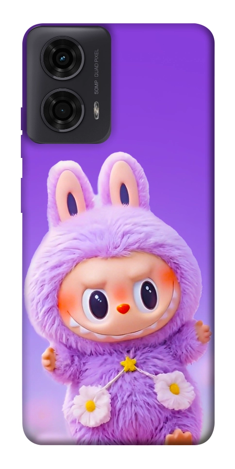 Чохол Labubu purple для Motorola Moto G04
