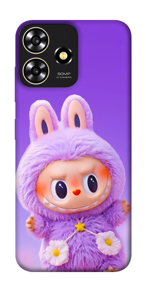 Чехол Labubu purple для ZTE Blade A73 4G