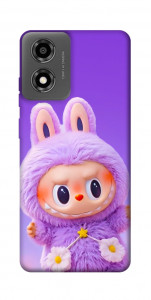 Чехол Labubu purple для Motorola Moto E14