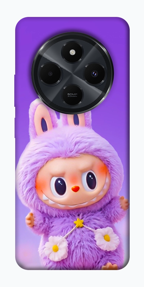 Чехол Labubu purple для Xiaomi Redmi 14C