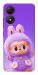 Чехол Labubu purple для ZTE Blade A34 4G