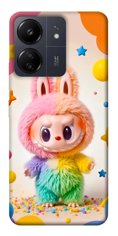 Чехол Сolorful Labubu для Xiaomi Redmi 13C