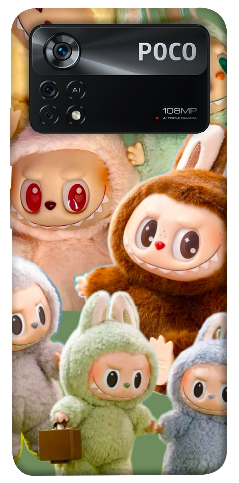 Чехол Labubu smile для Xiaomi Poco X4 Pro