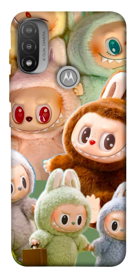Чохол Labubu smile для Мotorola Moto E20