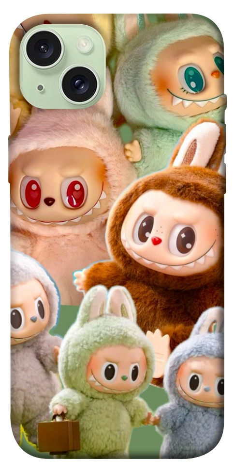 Чехол Labubu smile для iPhone 15 Plus