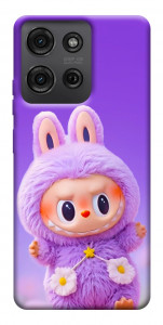Чохол Labubu purple для Motorola Moto G75 5G