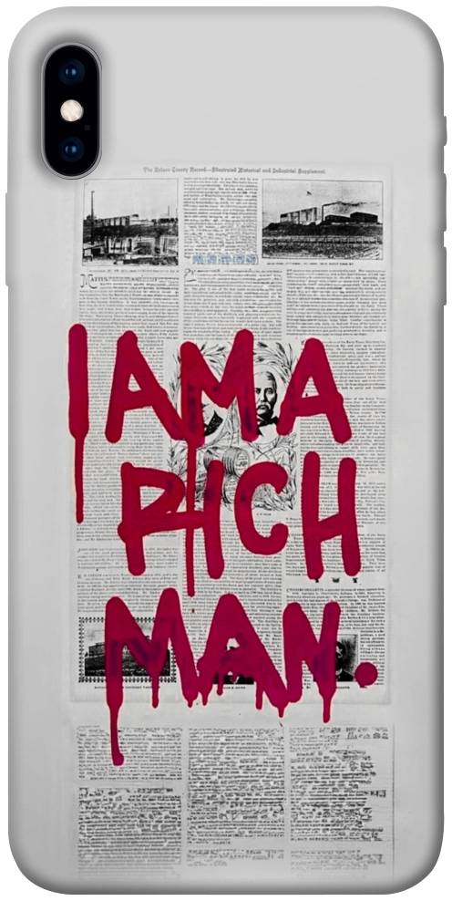 Чехол Mom I am a rich man для iPhone X