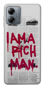 Чехол Mom I am a rich man для Motorola Moto G14
