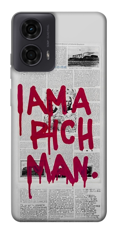 Чехол Mom I am a rich man для Motorola Moto G24