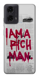 Чехол Mom I am a rich man для Motorola Moto G04