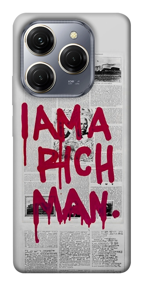 Чехол Mom I am a rich man для TECNO Spark 20 Pro