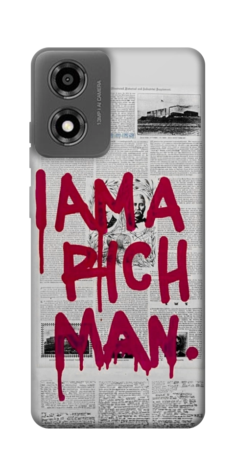 Чехол Mom I am a rich man для Motorola Moto E14