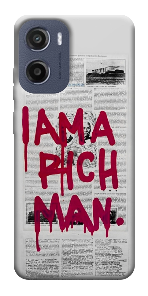 Чехол Mom I am a rich man для Motorola Moto E15