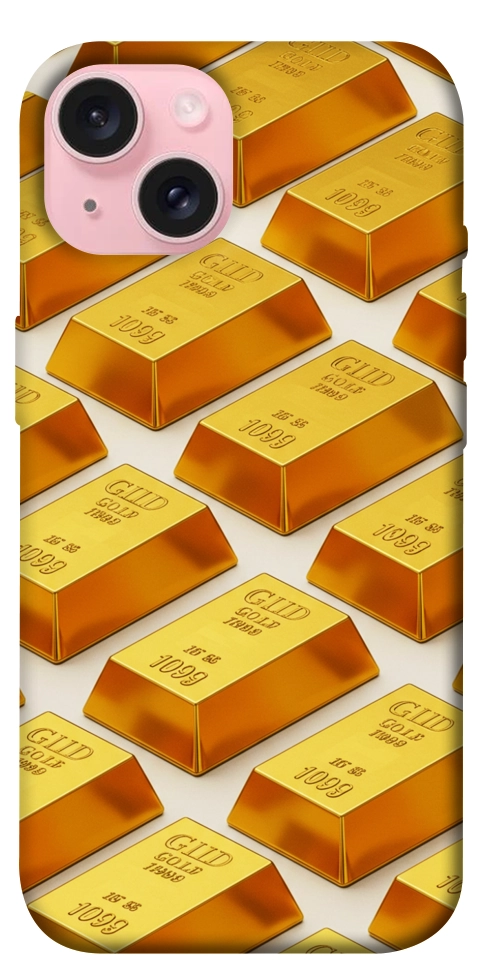Чехол Gold bars для iPhone 15
