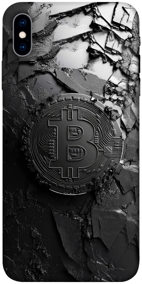 Чехол Dark bitcoin для iPhone X