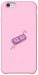 Чехол Simple pink money для iPhone 6