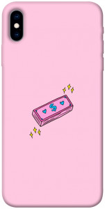 Чехол Simple pink money для iPhone X