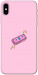 Чехол Simple pink money для iPhone X