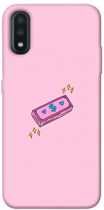 Чехол Simple pink money для Galaxy A01