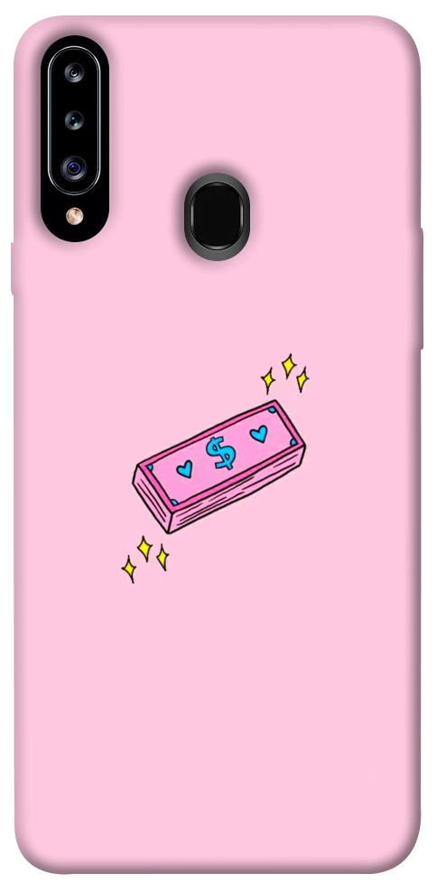 Чехол Simple pink money для Galaxy A20s (2019)
