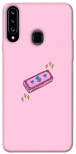 Чехол Simple pink money для Galaxy A20s (2019)