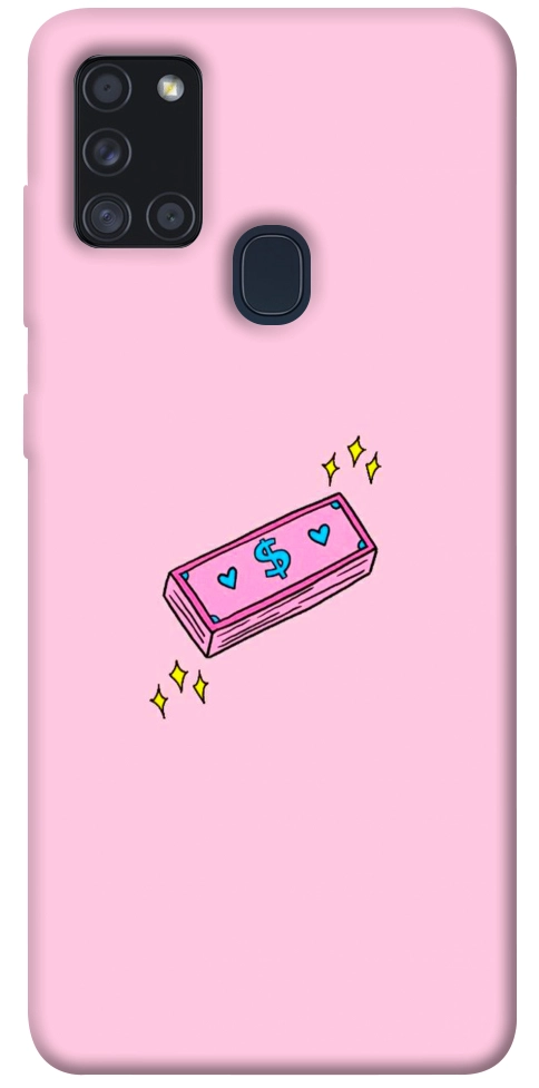 Чехол Simple pink money для Galaxy A21s (2020)
