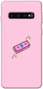 Чехол Simple pink money для Galaxy S10 (2019)