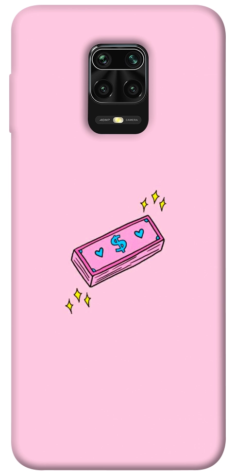 Чехол Simple pink money для Xiaomi Redmi Note 9 Pro