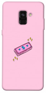 Чехол Simple pink money для Galaxy A8 (2018)