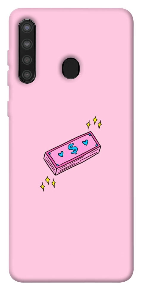 Чехол Simple pink money для Galaxy A21