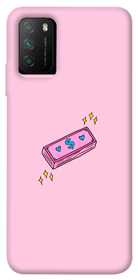 Чехол Simple pink money для Xiaomi Poco M3
