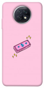 Чехол Simple pink money для Xiaomi Redmi Note 9 5G