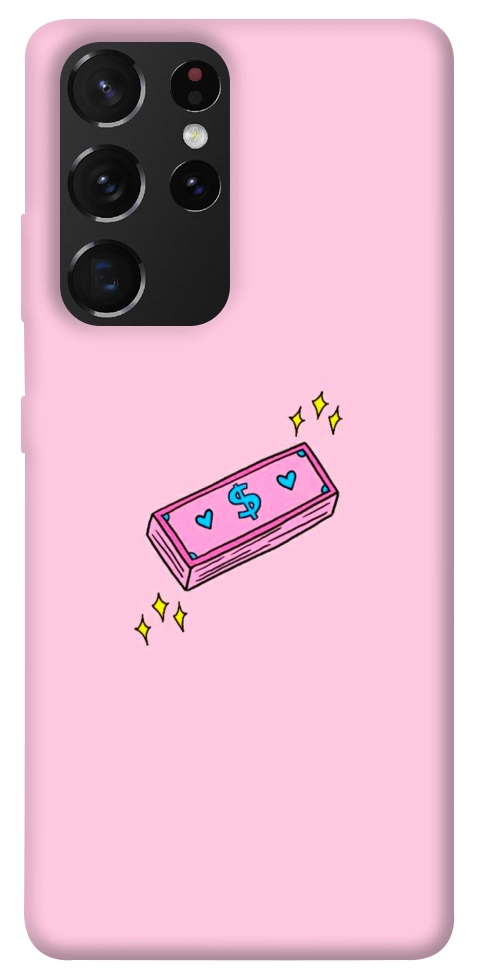 Чохол Simple pink money для Galaxy S21 Ultra