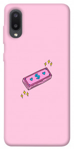 Чехол Simple pink money для Galaxy A02