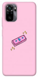 Чехол Simple pink money для Xiaomi Redmi Note 10