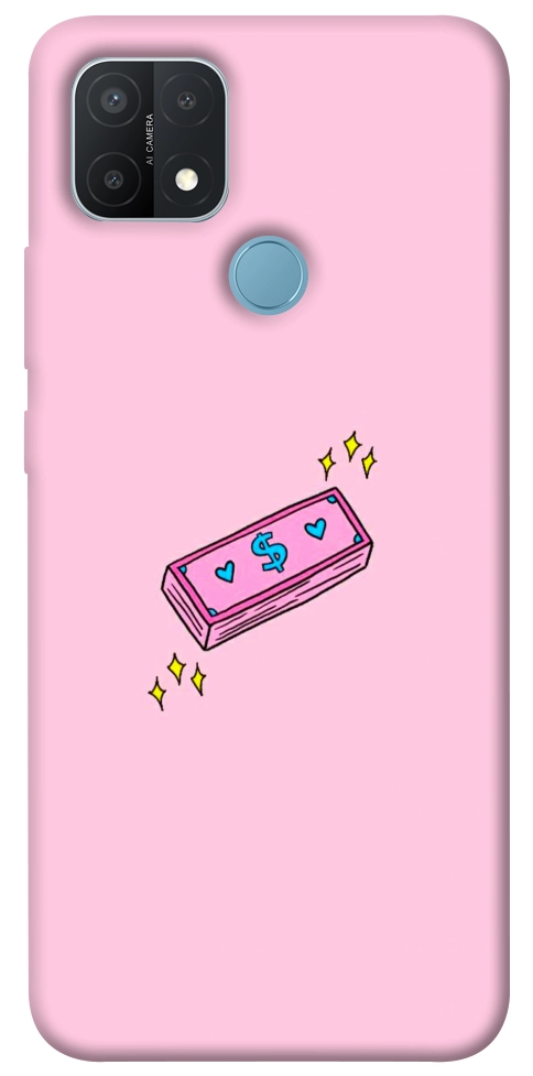 Чехол Simple pink money для Oppo A15