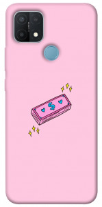 Чехол Simple pink money для Oppo A15