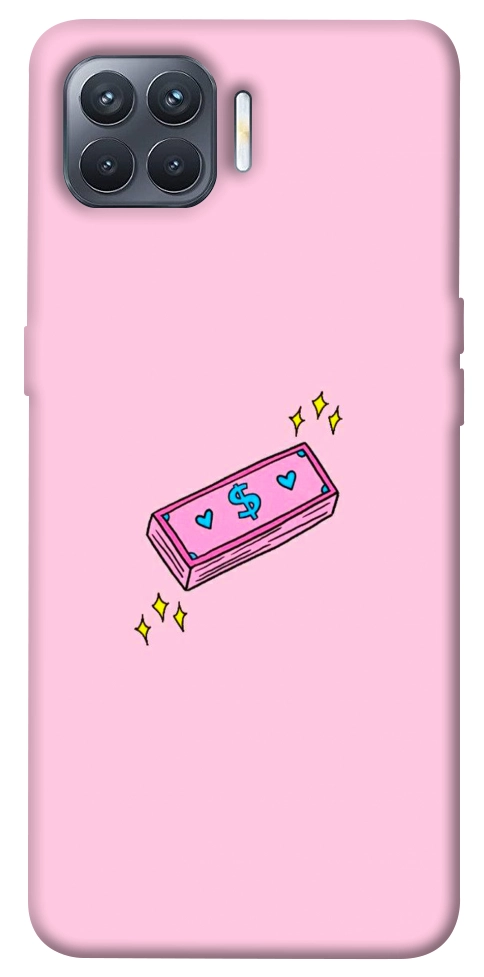 Чехол Simple pink money для Oppo Reno 4 Lite