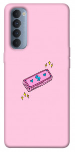 Чехол Simple pink money для Oppo Reno 4 Pro